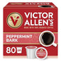 Victor Allen's Coffee Peppermint Bark Flavored, Medium Roast, 80 Count, Single Serve Coffee Pods for Keurig K-Cup Brewers