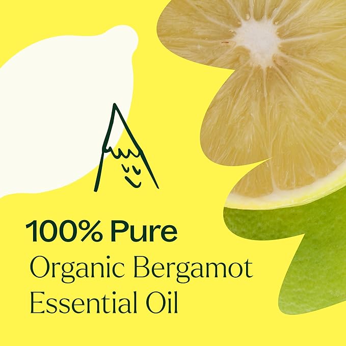 Plant Therapy Organic Bergamot Essential Oil 10 mL (1/3 oz) 100% Pure, Undiluted, Therapeutic Grade
