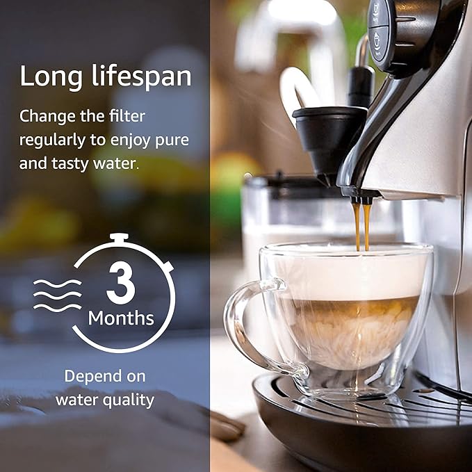 Waterdrop Coffee Water Filter, Replacement for Philips® AquaClean® CA6903/10 CA6903/22, Saeco® and Philips® Fully Automatic Coffee Machines, TÜV SÜD certified, Reduces PFAS, PFOA/PFOS, 4 Packs