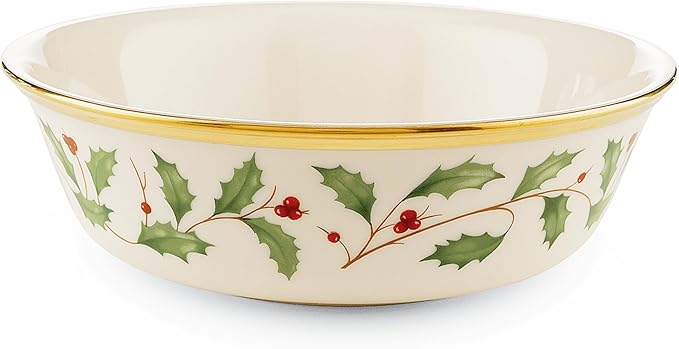 Lenox 146504230 Holiday All-Purpose Bowl, Christmas Dinnerware