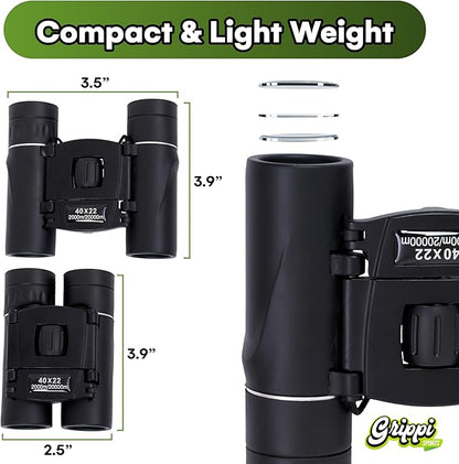 Grippi Toy Binoculars for Kids - Small Toddler Safari Binocular, 3.9x3.5 inches - Children Pretend Play, Jungle or Bird Watching Adventures for Children - Kid Party Favor - Durable Plastic - Set of 1