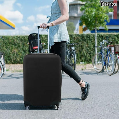 Yotako Luggage Cover,Thicker Luggage Protector Elastic Suitcase Cover Protector, Travel Anti Scratch Fits 18-32 Inch Suitcase Travel Accessories (20“, Black)