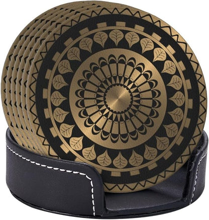Drink Coasters with Holder Stand Set of 6