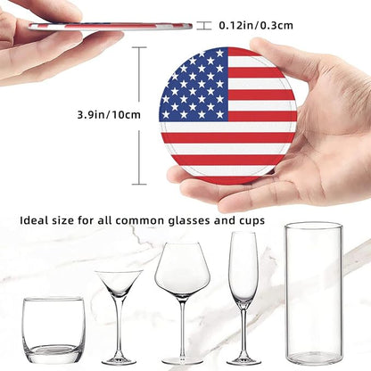 American Flag Coasters for Drinks