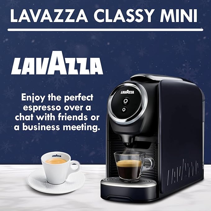 Lavazza Classy Mini Coffee Maker – 72 Count Classico Espresso Capsules – Compact Single-Serve Machine for Espresso & Lungo – Compatible Expert Pods