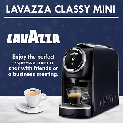 Lavazza Classy Mini Coffee Maker – 72 Count Classico Espresso Capsules – Compact Single-Serve Machine for Espresso & Lungo – Compatible Expert Pods
