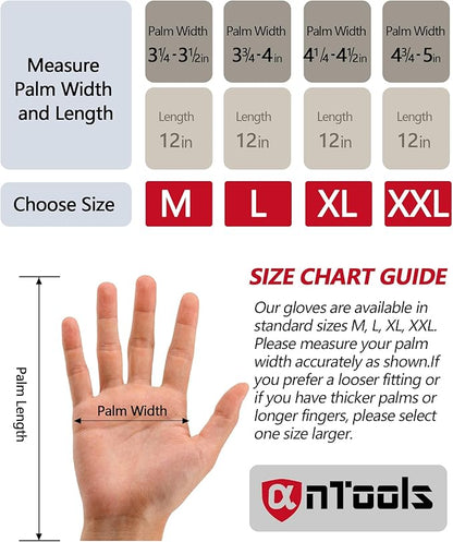 2 Pairs Neoprene and Rubber Blend Heavy-Duty Chemical Gloves, Protective industrial gloves for Resist Acid, Alkali, Hazmat, cleaning, dishwashing, Large