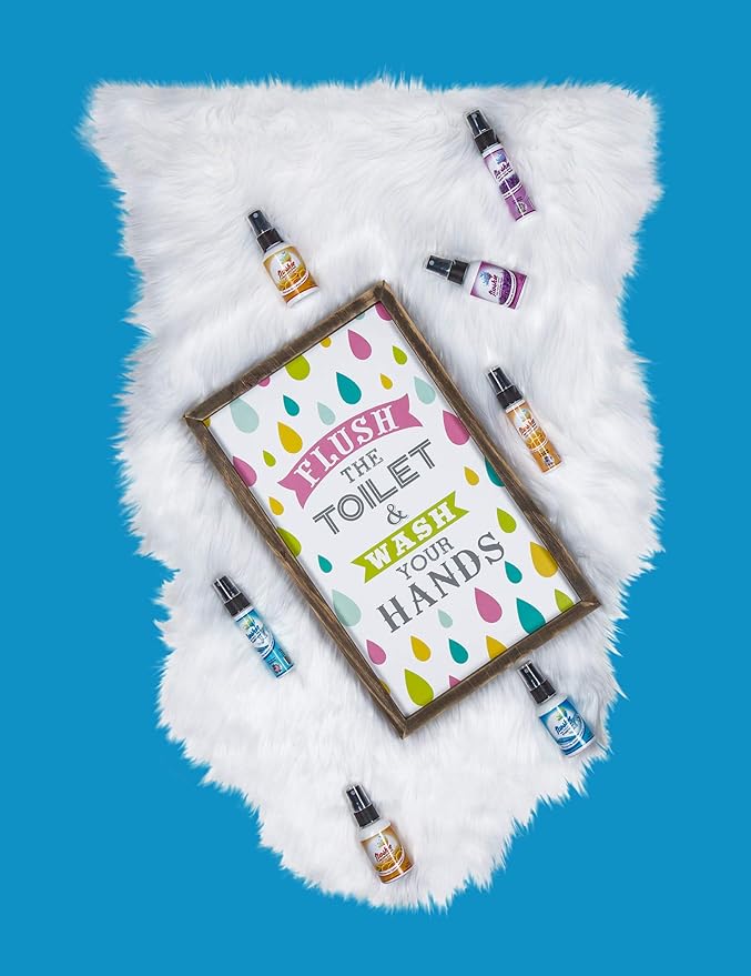 Flushie Pre-Toilet Sprays for Poop Travel Size Toiletries Bathroom Spray for Poop Spray for Toilet Deodorizer Traveling Essentials Poop deodorizer Poop Odor eliminator