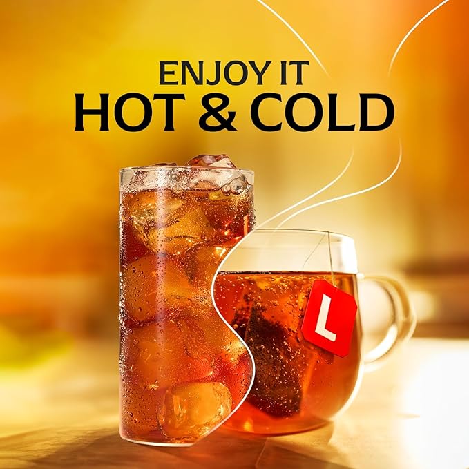 Lipton Black Tea Bags, Hot or Iced High Caffeine Tea, 240 Total Bags (20ct - Pack of 12)