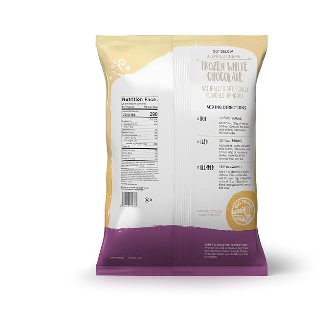 Big Train 20 Below Frozen White Chocolate Beverage Mix, 3.5 Pound (Pack of 1)