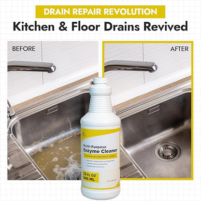 NORTHWEST ENTERPRISES Multi-Purpose Enzyme Cleaner - Household and Commercial Enzyme Cleaner, Fresh Lemon Scent (32 ounces)