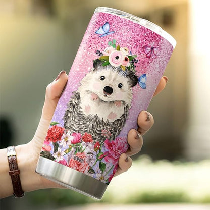 CUBICER Hedgehog Stainless Steel Tumblers Coffee Tumbler Gifts For Hedgehog Lovers Women Men On Christmas Day Mug 20 oz Travel Cup Travel Insulated Mugs Decor Kitchen Accessories