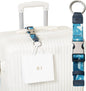 Travel Carry Strap with Ring Hooks, Buckle, Add-a-Bag Luggage Strap, Adjustable Bag Holder, Travel Clip for Carry-on Bags