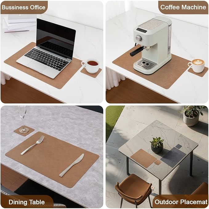 Vinyl Placemats Set of 4, Dual Sided Place Mats