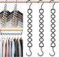 3 Pack Space Saving Hangers for Clothes, Heavy Duty 30Lbs Capacity Magic Clothes Space Saver Sturdy Metal Hanger Organizer with 360° Swivel Hook, Closet Organizers Storage Dorm Essentials Black