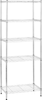 Amazon Basics 5-Shelf Adjustable, Storage Shelving Unit, (200 Pound Loading Capacity per Shelf), Steel Organizer Wire Rack, 23.2 x 13.4 x 60 inches (LxWxH), Chrome