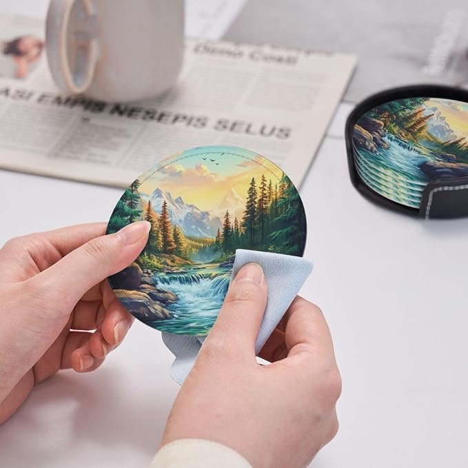 Mountains Nature Scenery Coasters
