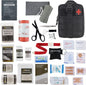 IFAK Trauma Kit, Molle Pouch Emergency Survival Kit, 6” Israeli Straps, Chest Seal Vented, Self-Adhesive Elastic Bandage, for Wound Care(Black)