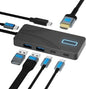 SABRENT USB C Hub 5-in-1 Docking Station, 10Gbps USB-A & USB-C Ports, 4K HDMI Output, 100W PD Input, 80W Charging, Aluminum USB Hub for Laptops/Phones/Tablets – HDR/HDCP (HB-TG5P)