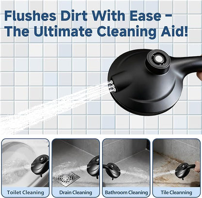 Filtered Handheld Shower Head with Chlorine Filter - 10 High Pressure Spray Modes, Magnetic Mount, 71-Inch Hose, Water Saving & Easy Install (Matte Black)