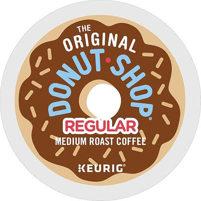 The Original Donut Shop Regular, Keurig Single Serve K-Cup Pods, Medium Roast Coffee, 60 Count, (6 Packs of 10)