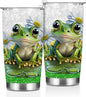Inspirational Gifts for Women Tumbler, Positive Frog Gifts, Frog Stuff for Women Girls Sister Birthday Christmas, Coffee Mug Stainless Steel Vacuum Insulated Double Wall Travel Cup with Lid, 20oz