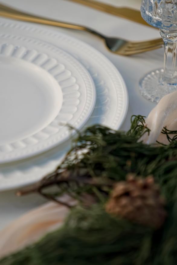 kanthea Bone China Appetizer Plates Set of 4, Serving Dishes