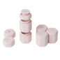 Cadence Travel Containers - Full Skincare Set - Magnetic Containers with Lids,Carry On Travel Essentials For Women/Men - 2 Small (0.56oz), 4 Medium Capsules (1.32oz), & Extender (1.43oz) - Petal