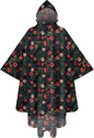PTEROMY Hooded Rain Poncho for Adult with Pocket and Zipper, Waterproof Lightweight Raincoat for Men and Women