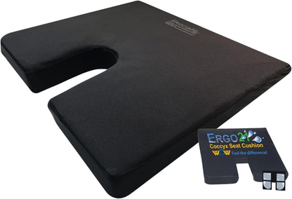 LiquiCell Coccyx Seat Cushion, Aid for Tailbone Pain Relief, Sciatica Pain, Back Support | Donut Like Butt Pillow for Long Hours Sitting at Home/Office Chair (17.5" W x 15.5" L x 2" H)