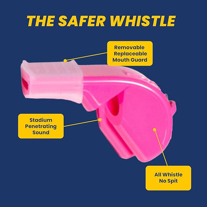The Protector Whistle P51 - Coach Whistle - Official Whistle for Sports, Removable Cushioned Mouth Grip, Loud Safety Whistle for Adults with Breakaway Lanyard - Emergency Whistle Teacher Lifeguard