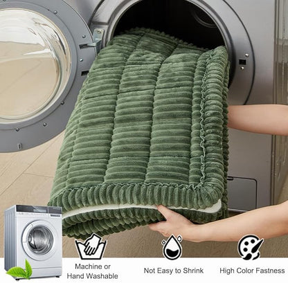 Couch Cover for Dogs Washable, Fuzzy Pet Couch Covers for 3 Cushion Sofa Pet Friendly, Non Slip Sofa Cover (Green, 27.6" x 82.7"/70 x 210cm)