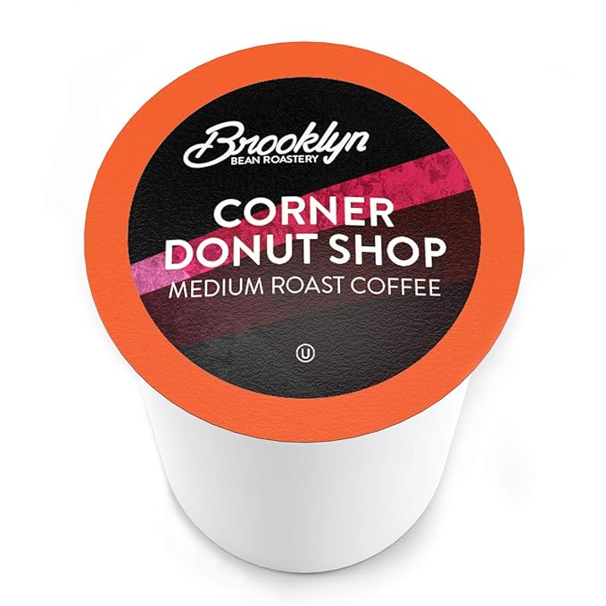 Brooklyn Beans Corner Donut Shop Gourmet Coffee Pods - Compatible with Keurig K Cup Brewers Including 2.0 Machines, 40 Count, Classic Donut Shop