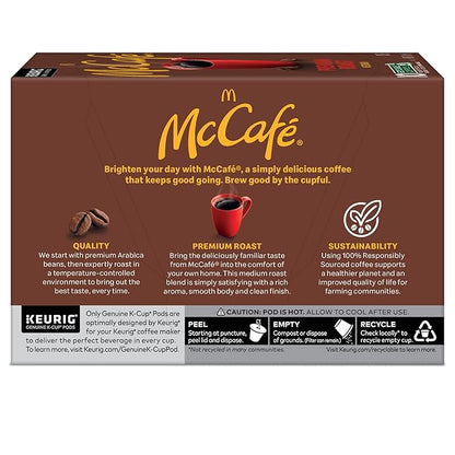 McCafe Premium Roast Coffee, Single Serve Keurig K-Cup Pods, Medium Roast, 60 Count, (6 Packs of 10)