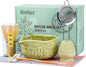 Matcha Whisk Bowl Set, 7PCS All-in-One Japanese Tea Set Includes Matcha Bowl with Spout, Bamboo Whisk (Chasen) with Stand, Scoop, Sifter, Complete Kit for Ceremony, Gift for Matcha Tea Lovers(Ivory)