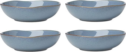 Oneida 899209 Organic Shades Blue Pasta Bowls, Set Of 4, Service For 4