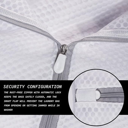 3Pcs Durable Honeycomb Mesh Laundry Bags for Delicates 125gsm Net Fabric Durable and Reusable Delicate Wash Bag,Organization Bag for Lingerie,Sock,12 x 16 Inches(3 Medium)