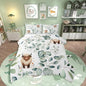 Erosebridal Boys Cartoon Animal Full Comforter Set for Kids Toddler Kawaii Cow Bedding Set Full, Highland Cattle Bull Bedding Comforter Sets Western Cowboy Duvet Set Green Eucalyptus Quilted Comforter
