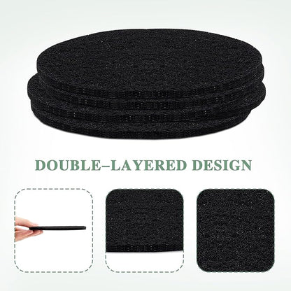 Vipush Charcoal Filters for Kitchen Compost Bin - 12 Pack Activated Carbon Filters for Countertop Bin Pail Replacement, Activated Charcoal Home Bucket Refill Sets
