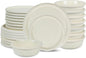 Stone Lain Capri 24-Piece Dinnerware Set Stoneware, White