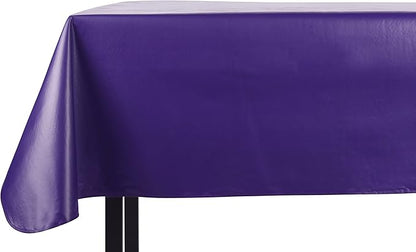 Yourtablecloth Heavy Duty Vinyl Rectangle or Square Tablecloth – 6 Gauge Heavy Duty Tablecloth – Flannel Backed – Wipeable Tablecloth with Vivid Colors & Many Sizes 52 x 70 Purple