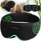 3D Bamboo Cotton Sleep Mask with Bluetooth 5.4 Headphone, Music Wireless Bluetooth Blackout Eye Mask for Side Sleepers, Earphones HD Speaker Microphone for Travel, Gifts for Women Men, Black
