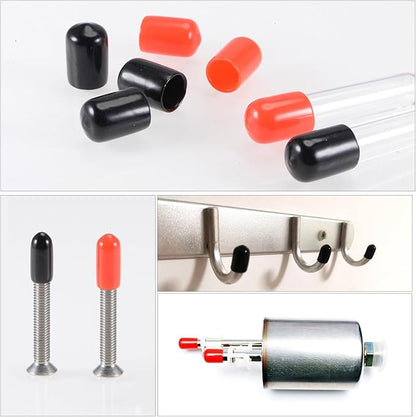 uxcell 20pcs Rubber End Caps 13.5mm ID Vinyl Round Tube Bolt Cap Cover Thread Protectors White