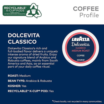 Lavazza Coffee Variety Pack, Keurig Single-Serve K-Cup Pods, 64 Count