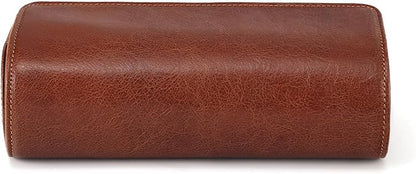 JOYIR Watch Roll for Travel, Genuine Leather Watch Case Organizer with 3 Pillows | Portable Storage & Display Case for Men, Women | Ideal Gift for Father's Day, Birthday, Christmas