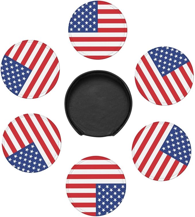 American Flag Coasters for Drinks