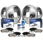 Detroit Axle - Brake Kit for 2005-2012 Nissan Pathfinder Disc Brake Rotors Ceramic Brakes Pads w/Hardware 2006 2007 2008 2009 20