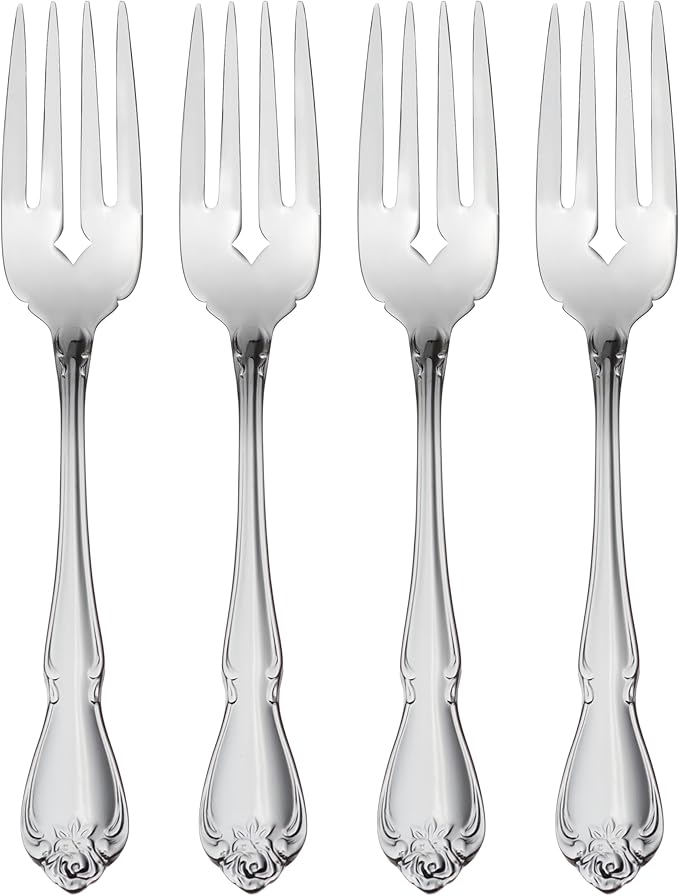Oneida True Rose Everyday Flatware Salad Forks, Set of 4
