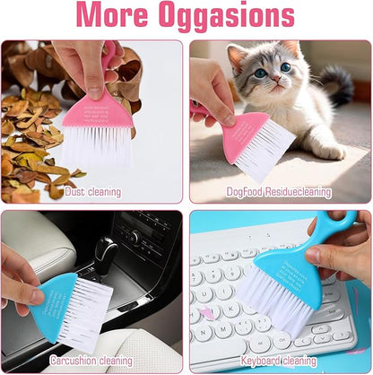 3 Pcs Mini Broom and Dustpan Set, Compact Cleaning Sweep, Mini Broom and Brush Set for Table Desk Car Keyboard Countertop