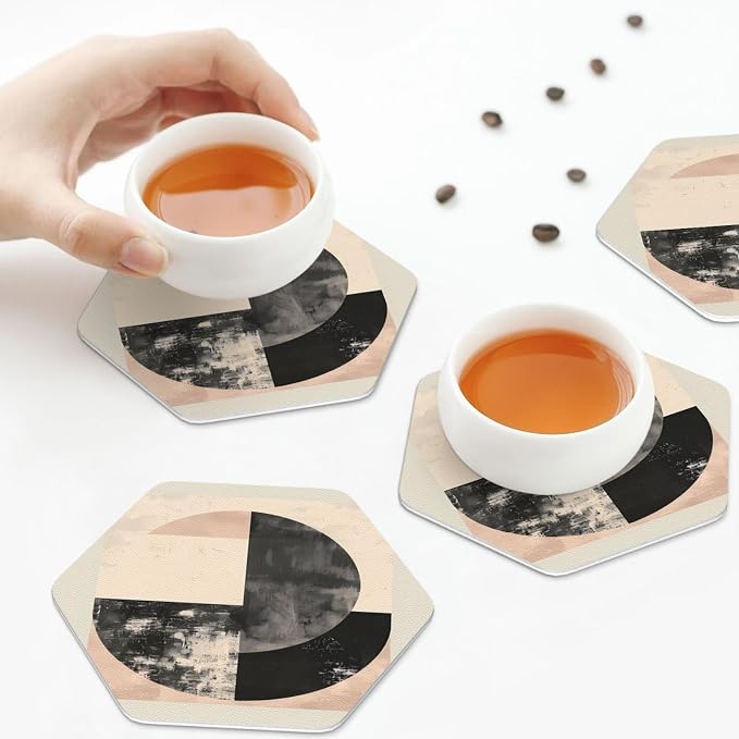 Minimal Abstract Shapes Print Coasters